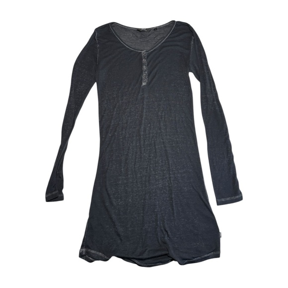 Obey Dresses & Skirts - Obey Grey Long Sleeve Sheer Dress Size Small